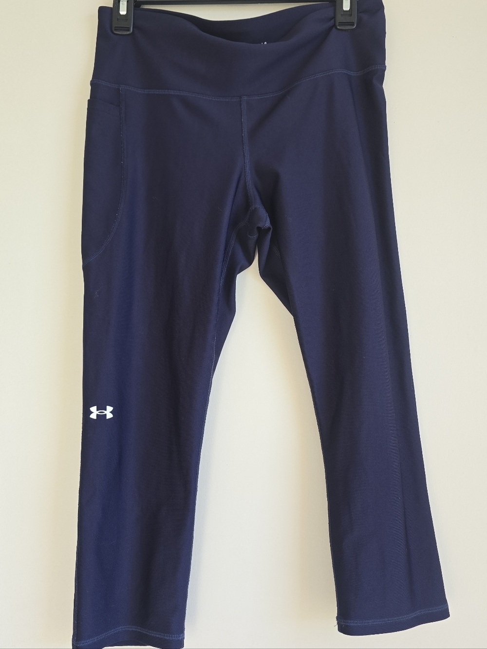 Under Armour Navy Performance Compression Capri Legging Size L Tall